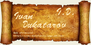 Ivan Dukatarov vizit kartica